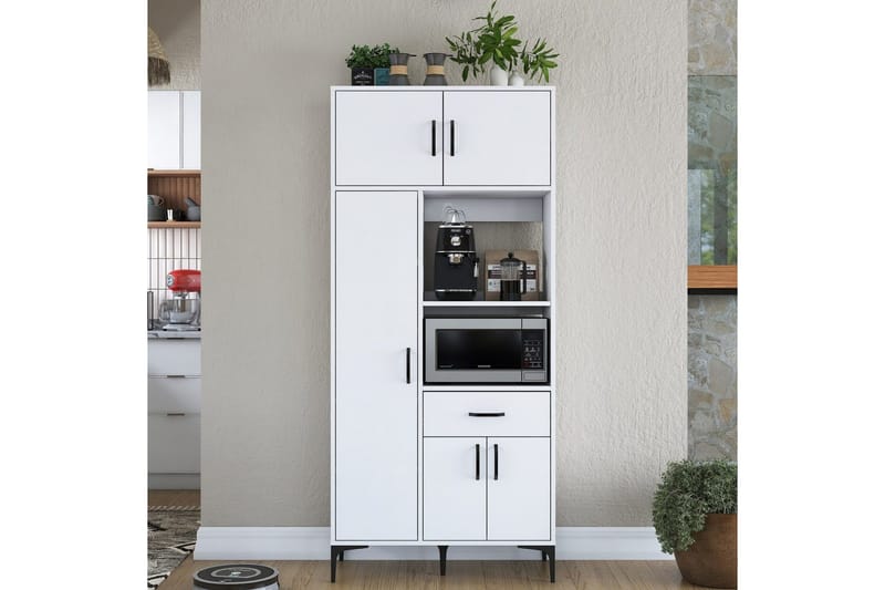 Flerfunktionsskåp Cerreta 165 Vit - Vit - Förvaring - Skåp - Förvaringsskåp