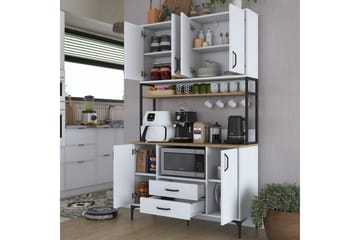 Flerfunktionsskåp Cerreta 169 Valnöt / Vit - Vit - Förvaring - Skåp - Förvaringsskåp