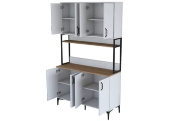 Flerfunktionsskåp Cerreta 173 Valnöt / Vit - Valnöt / Vit - Förvaring - Skåp - Förvaringsskåp