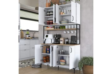 Flerfunktionsskåp Cerreta 173 Valnöt / Vit - Valnöt / Vit - Förvaring - Skåp - Förvaringsskåp