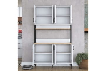 Flerfunktionsskåp Cerreta 173 Valnöt / Vit - Valnöt / Vit - Förvaring - Skåp - Förvaringsskåp