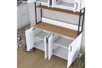 Flerfunktionsskåp Cerreta 173 Valnöt / Vit - Valnöt / Vit - Förvaring - Skåp - Förvaringsskåp