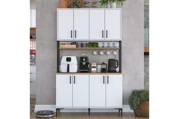 Flerfunktionsskåp Cerreta 173 Valnöt / Vit - Valnöt / Vit - Förvaring - Skåp - Förvaringsskåp