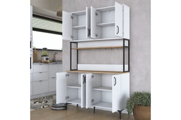 Flerfunktionsskåp Cerreta 173 Valnöt / Vit - Valnöt / Vit - Förvaring - Skåp - Förvaringsskåp