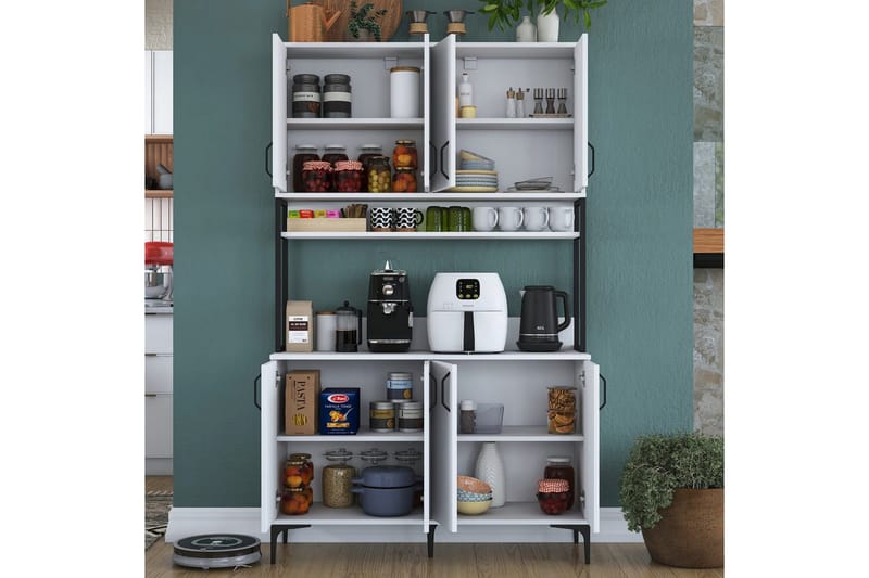 Flerfunktionsskåp Cerreta 173 Vit - Vit - Förvaring - Skåp - Förvaringsskåp