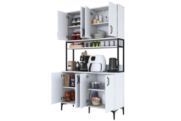 Flerfunktionsskåp Cerreta 173 Vit - Vit - Förvaring - Skåp - Förvaringsskåp