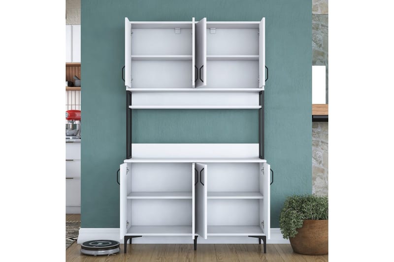 Flerfunktionsskåp Cerreta 173 Vit - Vit - Förvaring - Skåp - Förvaringsskåp
