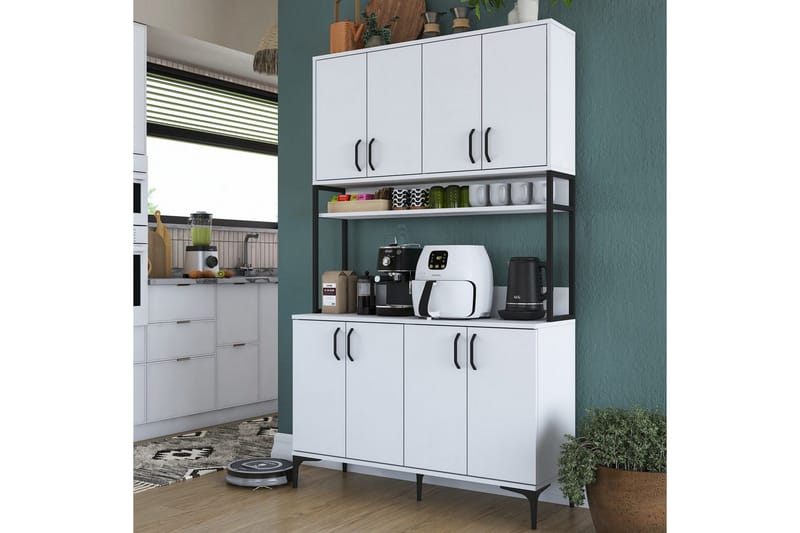 Flerfunktionsskåp Cerreta 173 Vit - Vit - Förvaring - Skåp - Förvaringsskåp