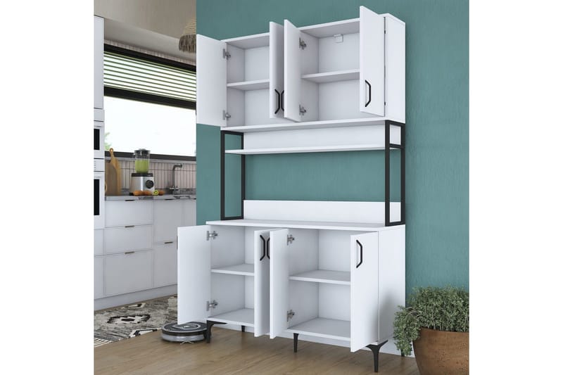 Flerfunktionsskåp Cerreta 173 Vit - Vit - Förvaring - Skåp - Förvaringsskåp
