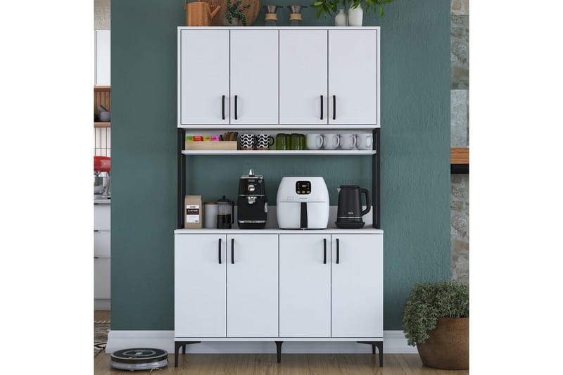Flerfunktionsskåp Cerreta 173 Vit - Vit - Förvaring - Skåp - Förvaringsskåp