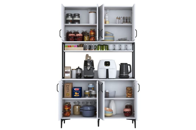 Flerfunktionsskåp Cerreta 173 Vit - Vit - Förvaring - Skåp - Förvaringsskåp