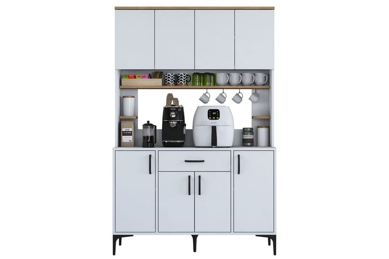 Flerfunktionsskåp Cerreta 177 Valnöt / Vit, Valnöt / Vit