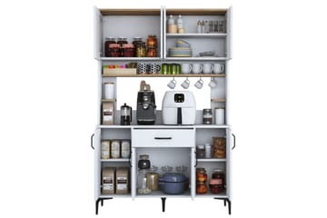 Flerfunktionsskåp Cerreta 177 Valnöt / Vit - Valnöt / Vit - Förvaring - Skåp - Förvaringsskåp