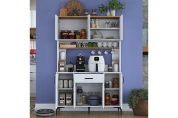 Flerfunktionsskåp Cerreta 177 Valnöt / Vit - Valnöt / Vit - Förvaring - Skåp - Förvaringsskåp