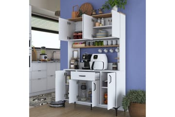 Flerfunktionsskåp Cerreta 177 Valnöt / Vit - Valnöt / Vit - Förvaring - Skåp - Förvaringsskåp