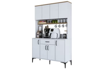 Flerfunktionsskåp Cerreta 177 Valnöt / Vit - Valnöt / Vit - Förvaring - Skåp - Förvaringsskåp