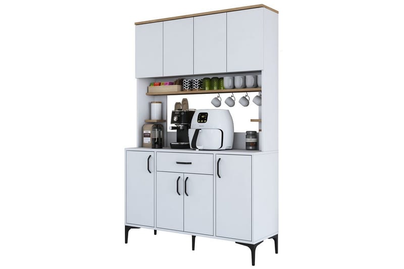 Flerfunktionsskåp Cerreta 177 Valnöt / Vit - Valnöt / Vit - Förvaring - Skåp - Förvaringsskåp