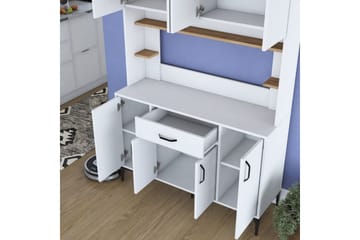 Flerfunktionsskåp Cerreta 177 Valnöt / Vit - Valnöt / Vit - Förvaring - Skåp - Förvaringsskåp