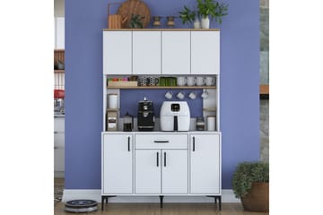 Flerfunktionsskåp Cerreta 177 Valnöt / Vit - Valnöt / Vit - Förvaring - Skåp - Förvaringsskåp