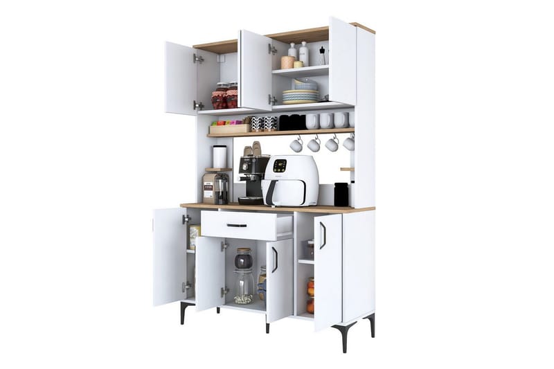 Flerfunktionsskåp Cerreta 177 Vit - Vit - Förvaring - Skåp - Förvaringsskåp