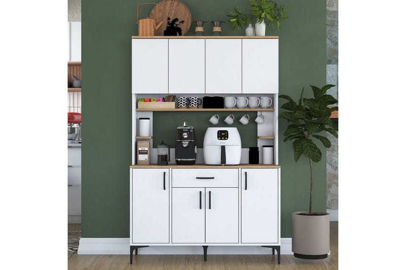 Flerfunktionsskåp Cerreta 177 Vit - Vit - Förvaring - Skåp - Förvaringsskåp
