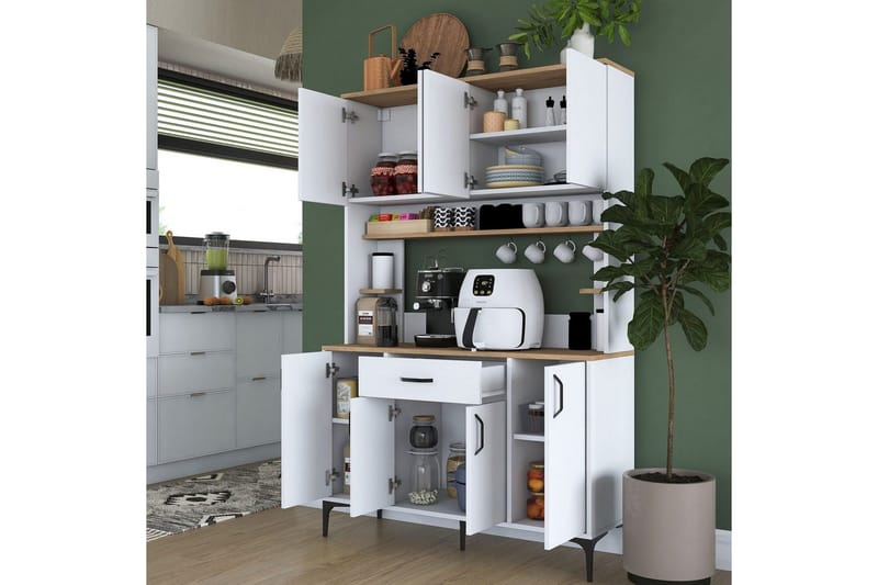 Flerfunktionsskåp Cerreta 177 Vit - Vit - Förvaring - Skåp - Förvaringsskåp