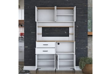 Flerfunktionsskåp Cerreta 179 Valnöt / Vit - Valnöt / Vit - Förvaring - Skåp - Förvaringsskåp