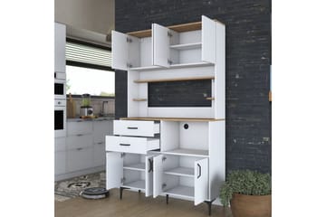 Flerfunktionsskåp Cerreta 179 Valnöt / Vit - Valnöt / Vit - Förvaring - Skåp - Förvaringsskåp