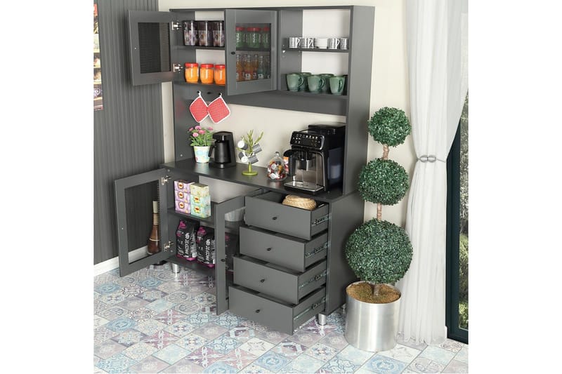 Flerfunktionsskåp Jatin Antracit - Antracit - Förvaring - Skåp - Förvaringsskåp