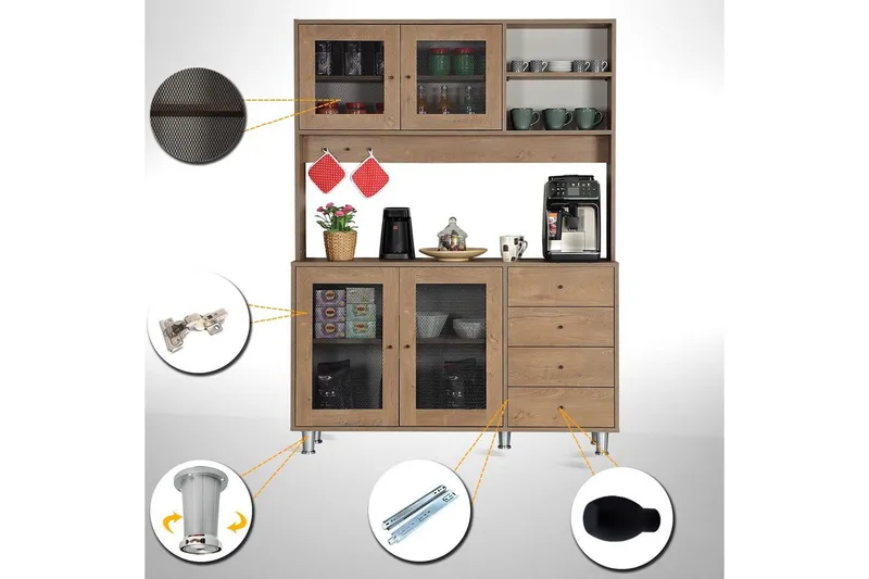 Flerfunktionsskåp Jatin Kaukasiskt ekträ - Kaukasiskt ekträ - Förvaring - Skåp - Förvaringsskåp