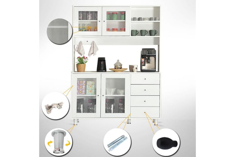 Flerfunktionsskåp Jatin Vit - Vit - Förvaring - Skåp - Förvaringsskåp