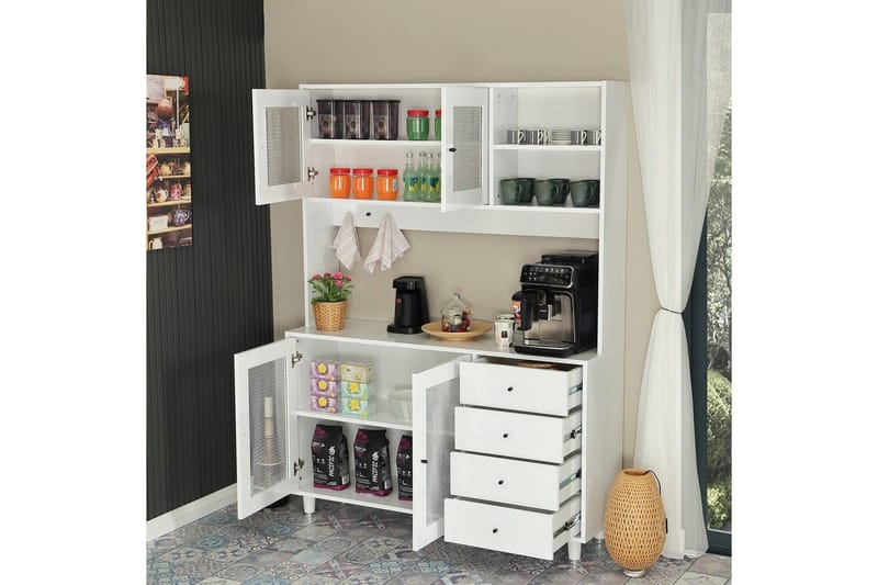 Flerfunktionsskåp Jatin Vit - Vit - Förvaring - Skåp - Förvaringsskåp