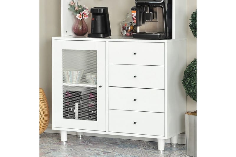 Flerfunktionsskåp Periorport Vit - Vit - Förvaring - Skåp - Förvaringsskåp