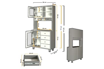 Flerfunktionsskåp Periorport Vit - Vit - Förvaring - Skåp - Förvaringsskåp