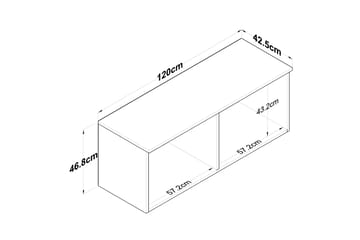 Frostine Överskåp - Valnöt/Vit - Förvaring - Skåp - Förvaringsskåp