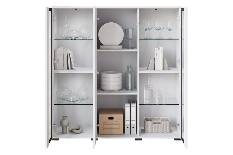 Gamal Highboard - Brun/Vit - Förvaring - Skåp - Förvaringsskåp