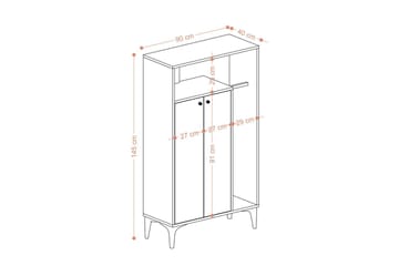 Gedalia Skoskåp 90 cm - Vit - Förvaring - Skåp - Förvaringsskåp