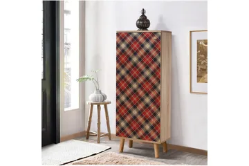 Gelsgan Skoskåp 50 cm - Röd/Natur - Förvaring - Skåp - Förvaringsskåp