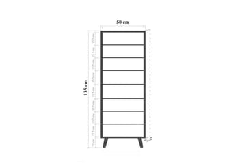 Gelsgan Skoskåp 50 cm - Röd/Natur - Förvaring - Skåp - Förvaringsskåp