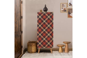 Gelsgan Skoskåp 50 cm - Röd/Natur - Förvaring - Skåp - Förvaringsskåp