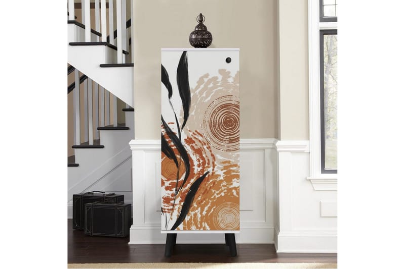 Gelsgan Skoskåp 50 cm - Vit/Svart - Förvaring - Skåp - Förvaringsskåp