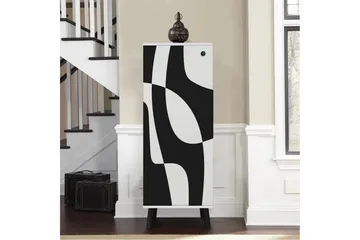 Gelsgan Skoskåp 50 cm - Vit/Svart - Förvaring - Skåp - Förvaringsskåp