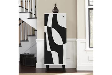 Gelsgan Skoskåp 50 cm - Vit/Svart - Förvaring - Skåp - Förvaringsskåp