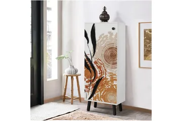 Gelsgan Skoskåp 50 cm - Vit/Svart - Förvaring - Skåp - Förvaringsskåp