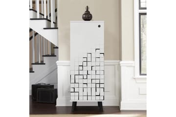 Gelsgan Skoskåp 50 cm - Vit/Svart - Förvaring - Skåp - Förvaringsskåp