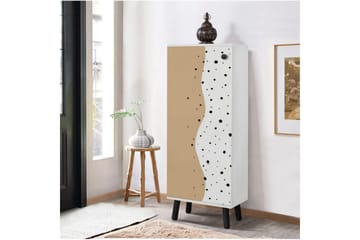 Gelsgan Skoskåp 50 cm - Vit/Svart - Förvaring - Skåp - Förvaringsskåp