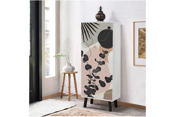 Gelsgan Skoskåp 50 cm - Vit/Svart - Förvaring - Skåp - Förvaringsskåp