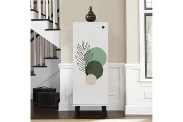 Gelsgan Skoskåp 50 cm - Vit/Svart - Förvaring - Skåp - Förvaringsskåp