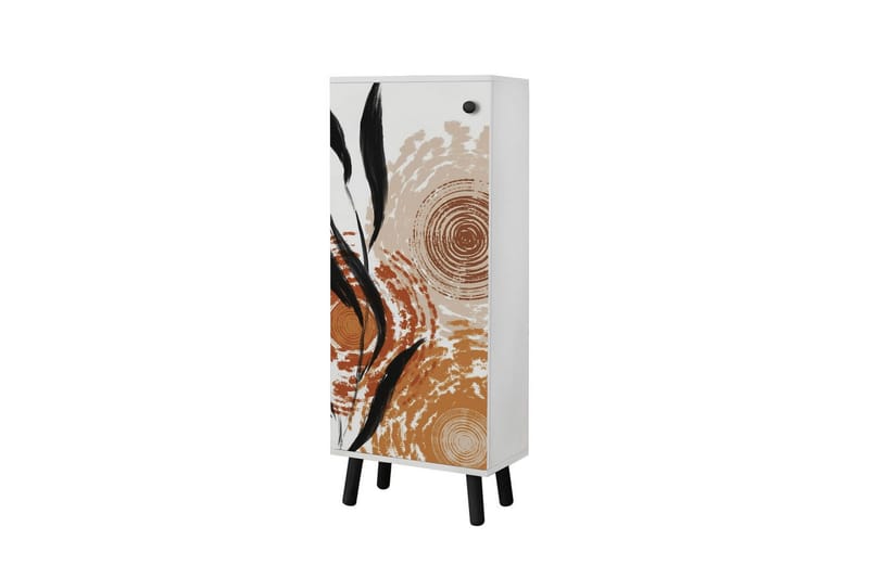 Gelsgan Skoskåp 50 cm - Vit/Svart - Förvaring - Skåp - Förvaringsskåp