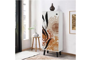 Gelsgan Skoskåp 50 cm - Vit/Svart - Förvaring - Skåp - Förvaringsskåp